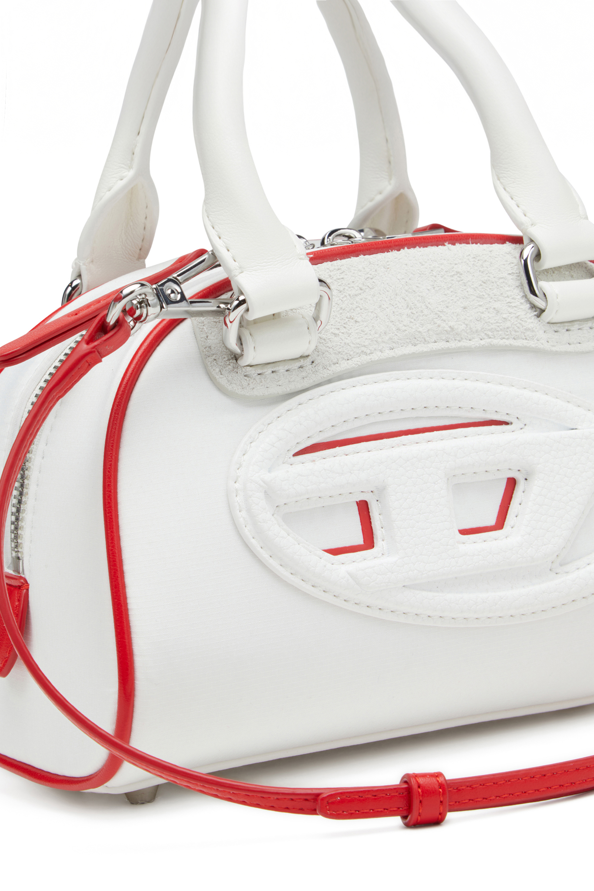 Diesel - 1DR DOME CROSSBODY, Woman's 1DR Dome-Colour-block mini bowling bag in White - 5