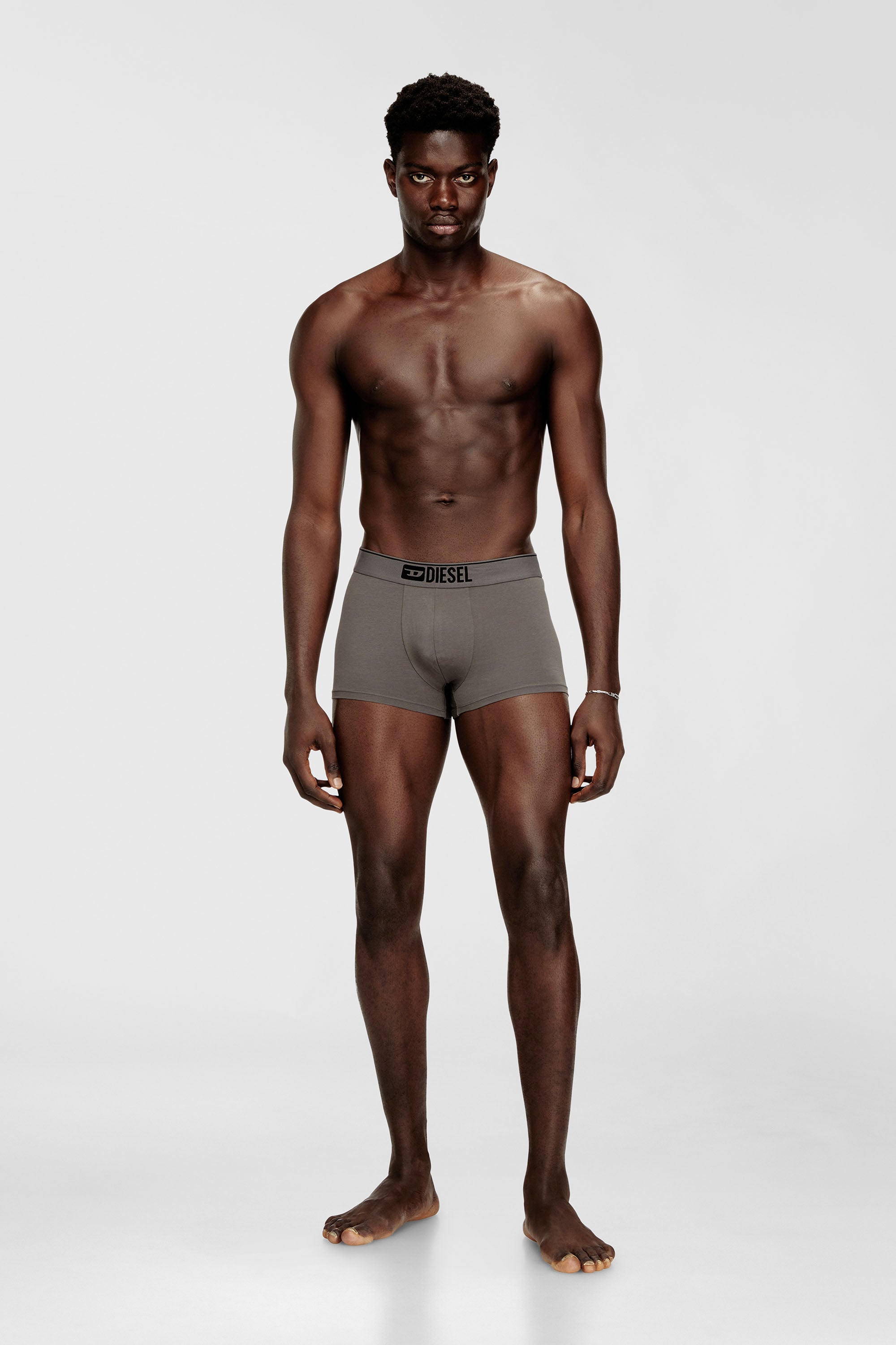 Diesel - UMBX-DAMIENTHREEPACK, Man's Three-pack of plain boxer briefs in Black/Grey - 2