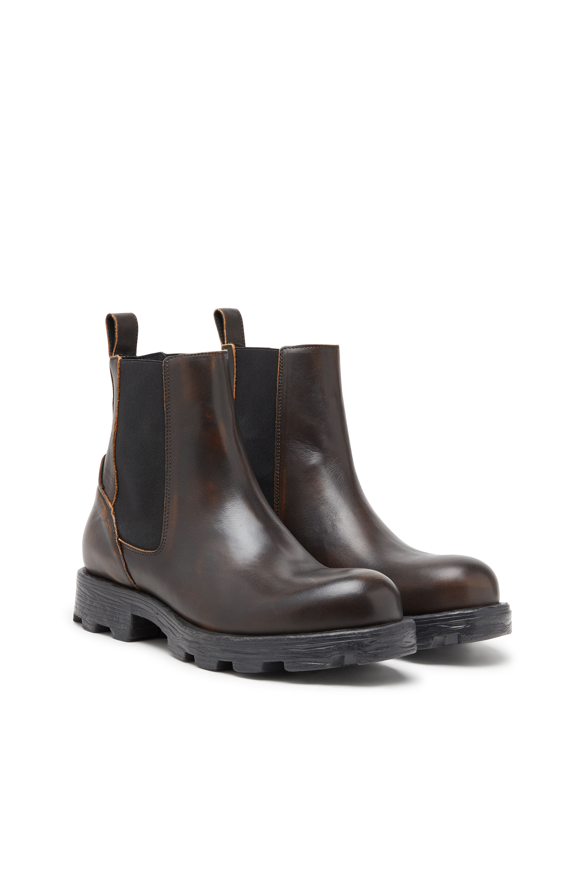 Diesel - D-HAMMER CH, Man's D-Hammer-Chelsea boots in brushed leather in Brown - 2