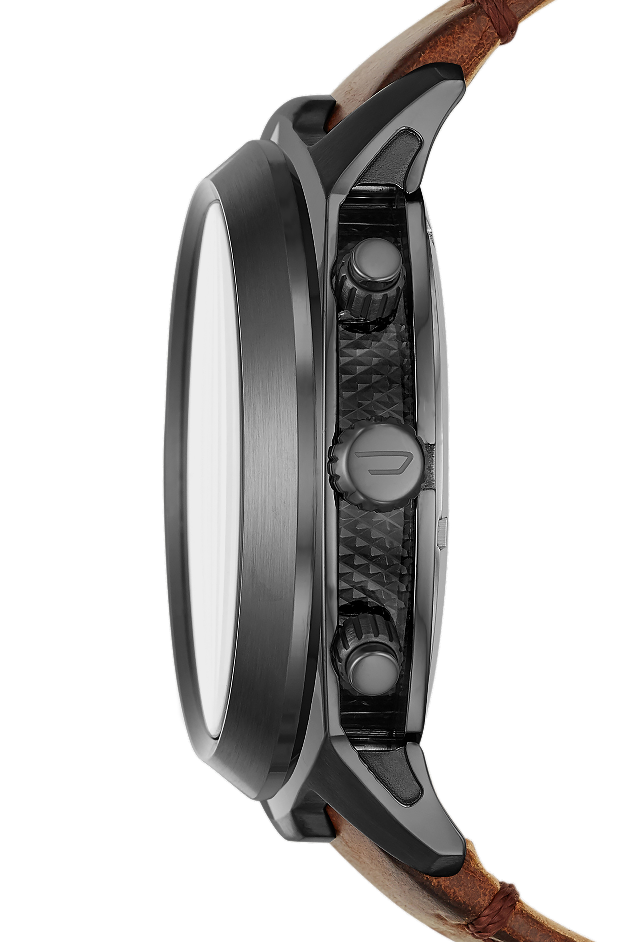 Diesel - DZ4491, Man's Tumbler chronograph watch in brown leather in Brown/Black - 2