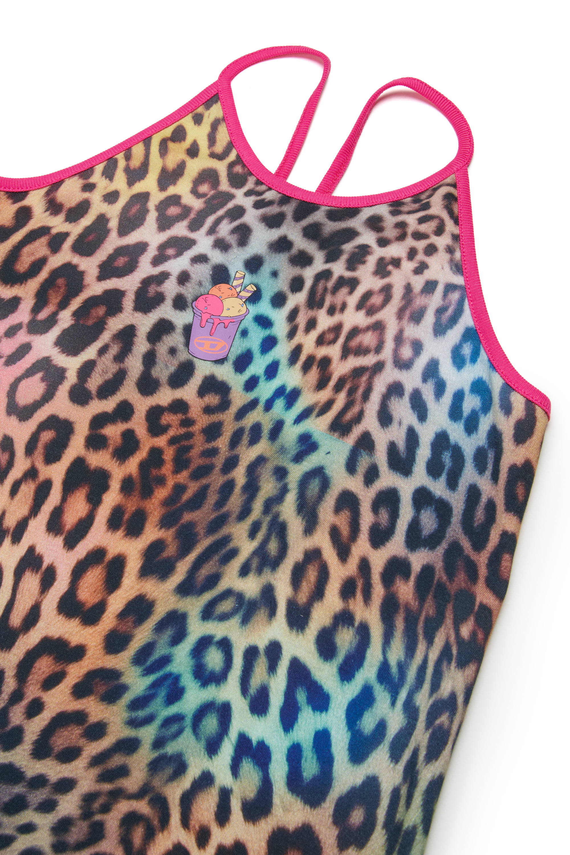 Diesel - MCUPLY, Woman's Beach dress with multicolour animal print in Brown/Pink - 3