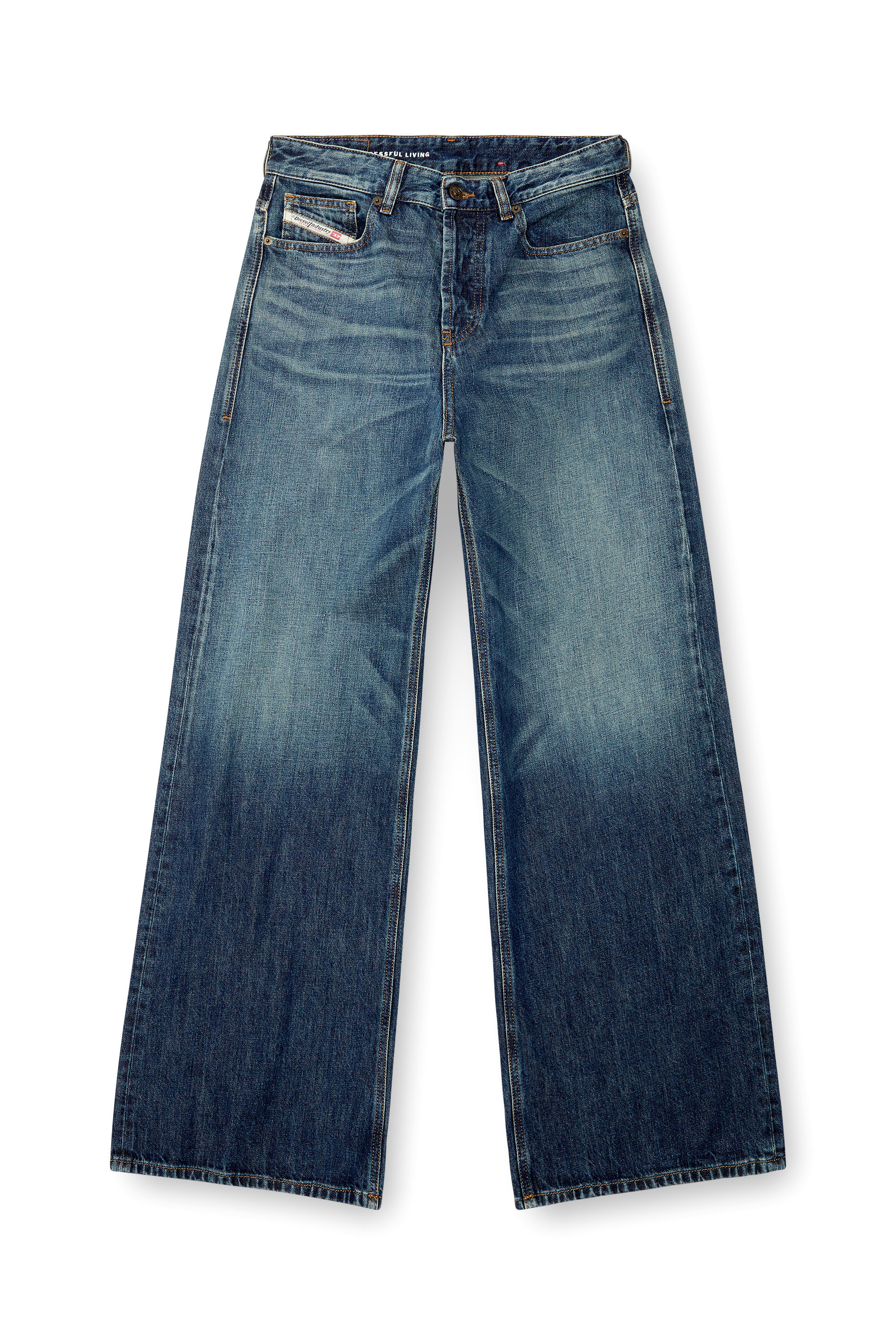 Diesel - Woman's Relaxed Jeans 1996 D-Sire 09H59, Dark Blue - 3