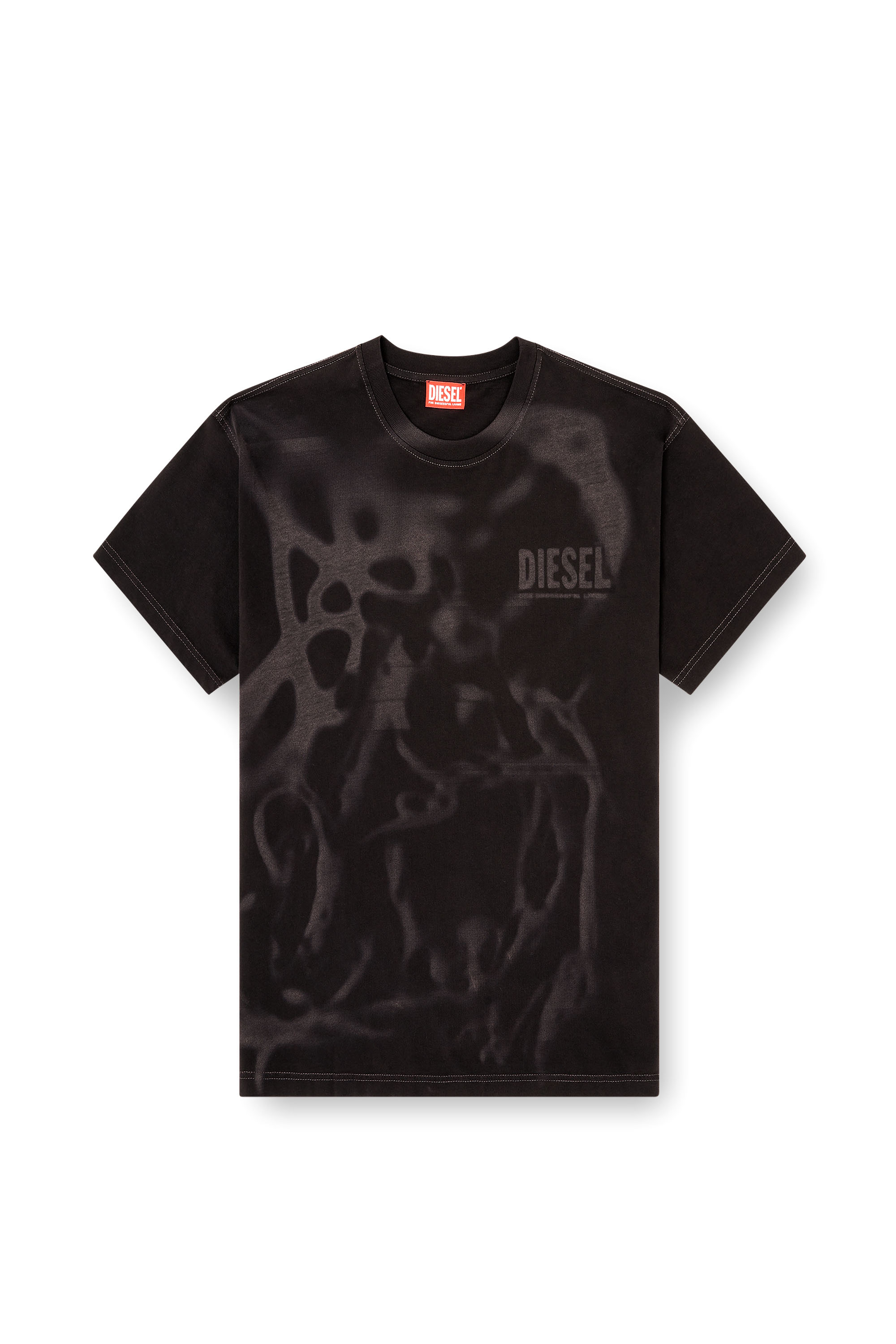 Diesel - T-NORM-V7, Man's Cotton T-shirt with laser print in Black - 2
