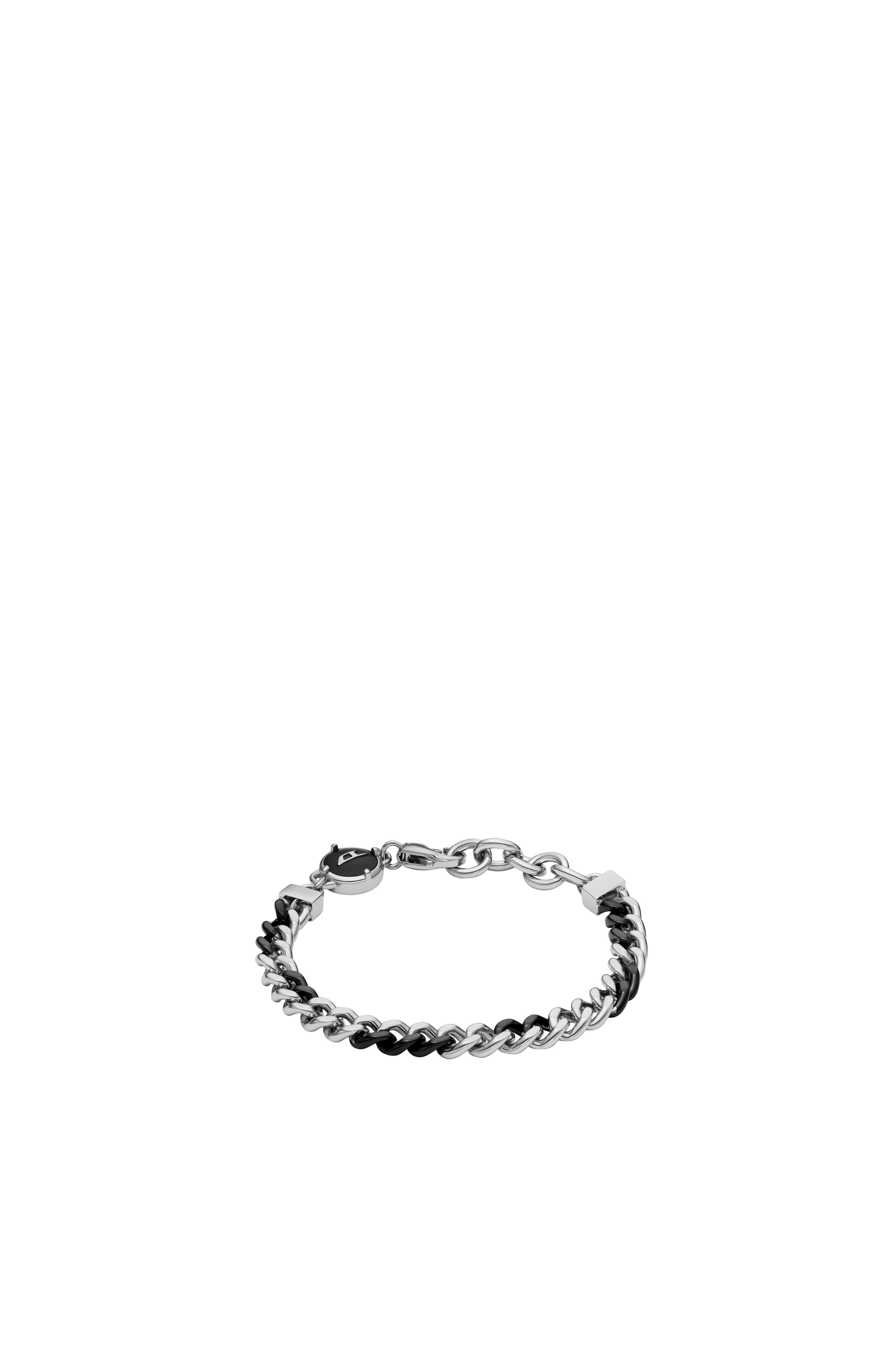Diesel - DX1498, Man Two-Tone stainless steel chain bracelet in Silver - Image 1