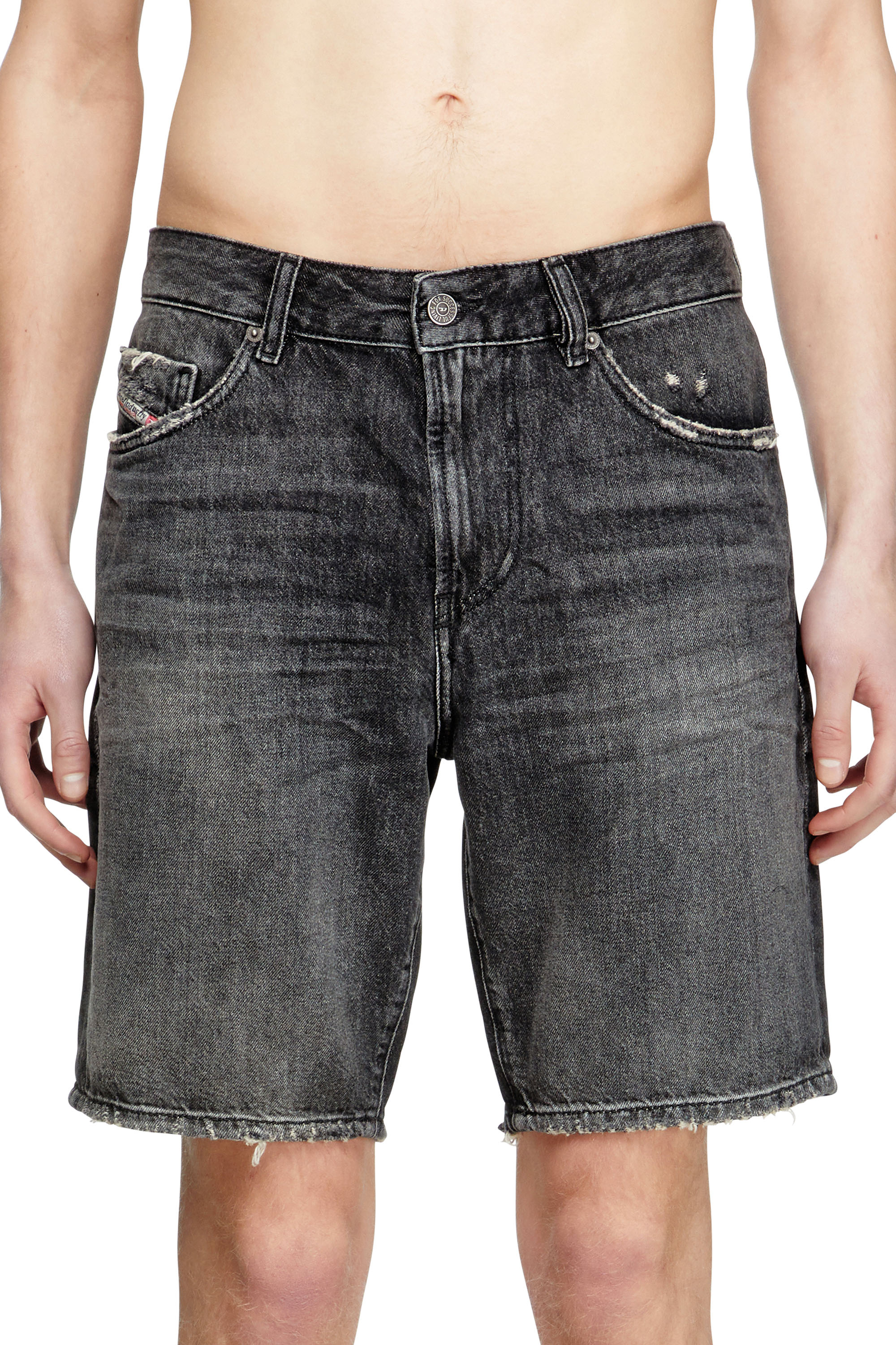 D-FIN, Black Diesel - D-FIN, Man's Slim denim shorts in Black - 5