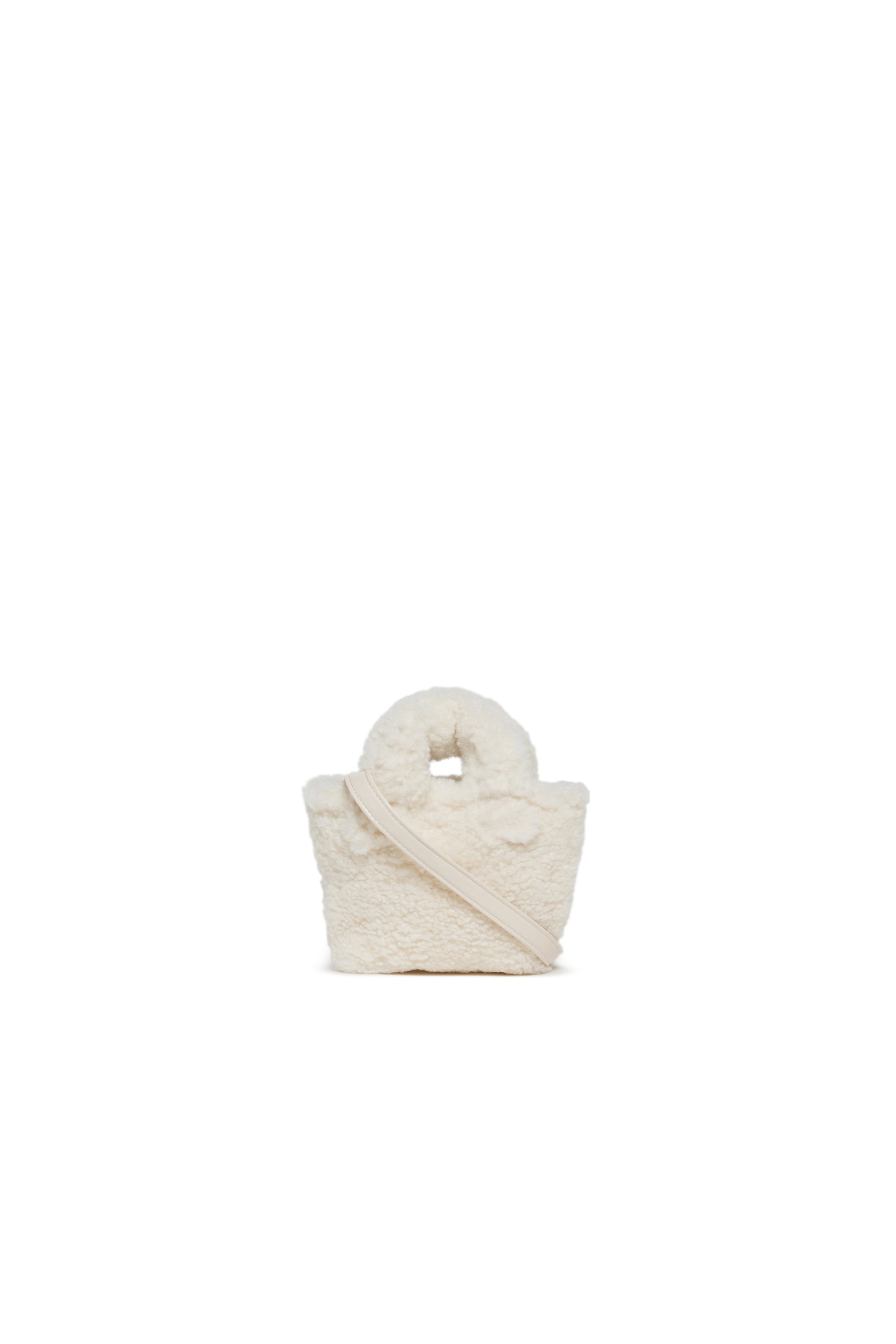 Diesel - WIXIT, Woman's WIXIT - Mini bag in teddy fleece in White - 2