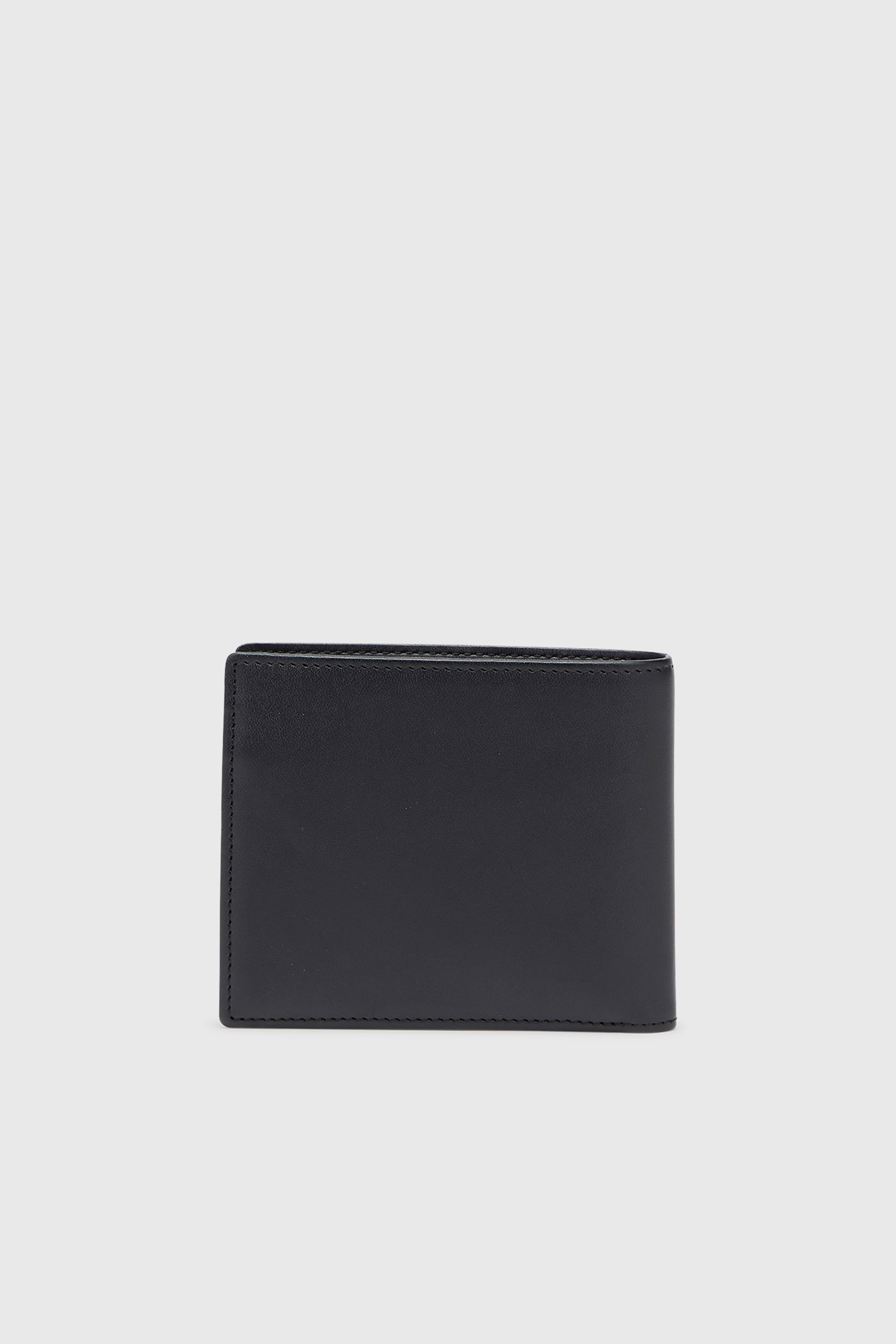 Diesel - BI FOLD COIN S, Man's Bi-fold wallet in leather with coin pocket in Black - 2